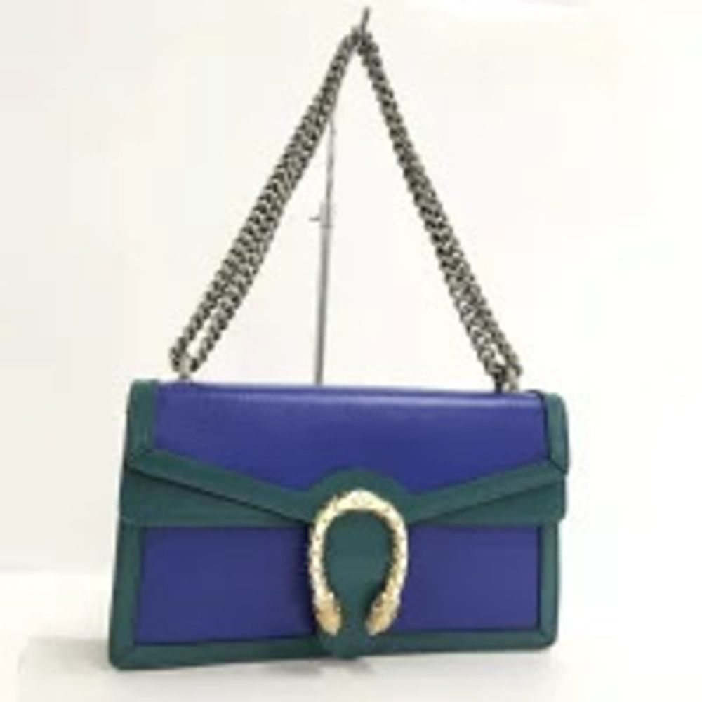 Gucci Dionysus GG Shoulder Bag Leather Blue